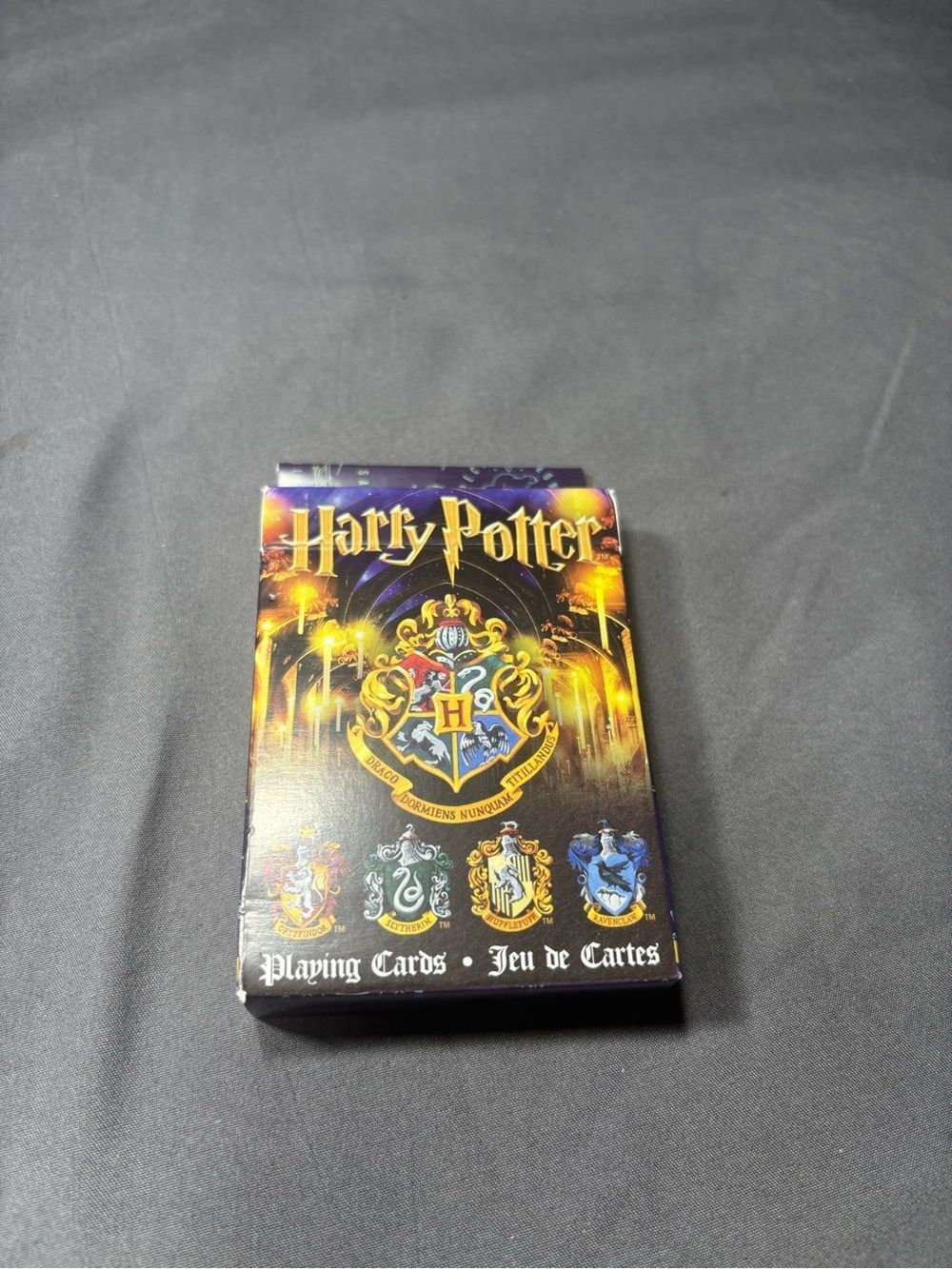 New Harry Potter Hogwarts Crest Playing Cards - Purple & Gold